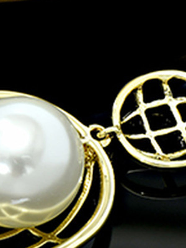 xakxx Statement Geometric Pearl Earrings Accessories