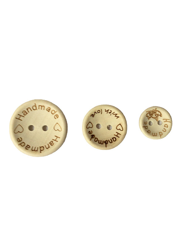 xakxx About 100Pcs Letter Printed Round Buttons Decoration Accessories