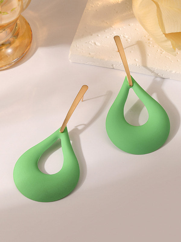 xakxx Geometric Hollow Drop Earrings