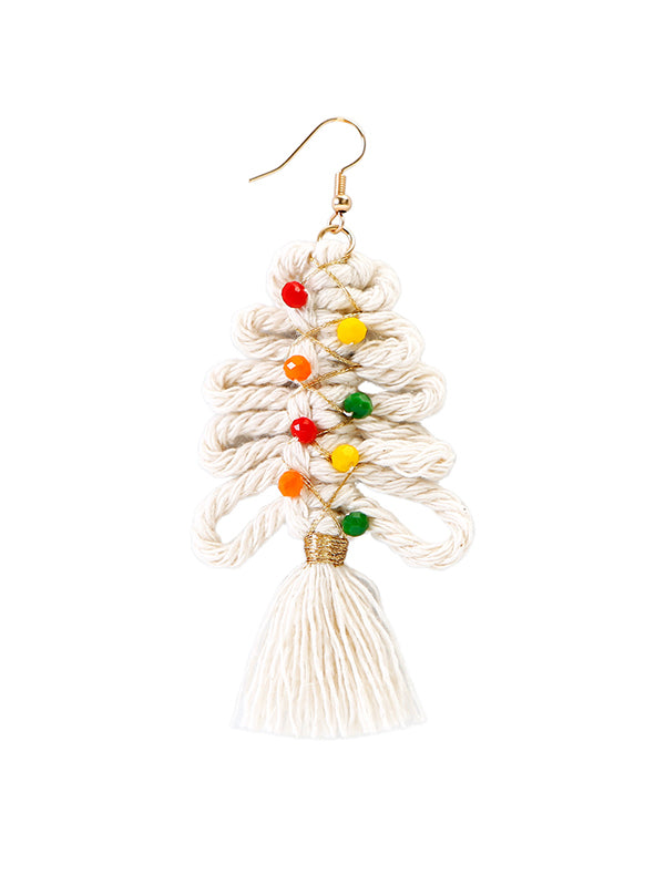 xakxx Tasseled Earrings Christmas Tree Accessories