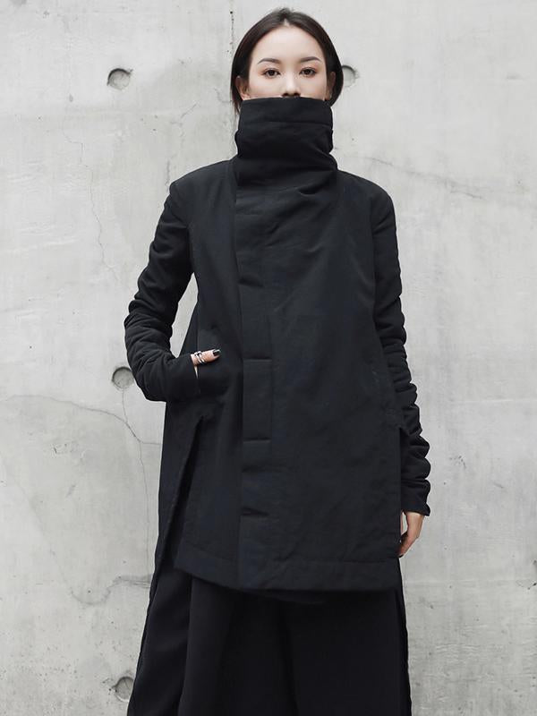 xakxx High-neck Cool Irregular Warm Jacket