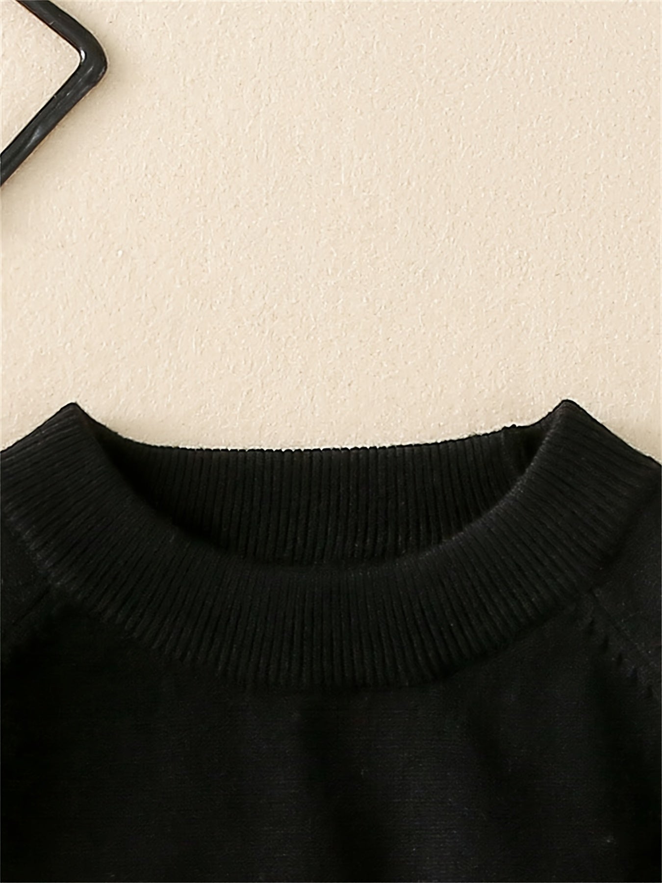 Baby's Casual Color Block Pattern Sweater, Knitted Long Sleeve Top, Toddler & Infant Boy's Clothing For Fall Winter