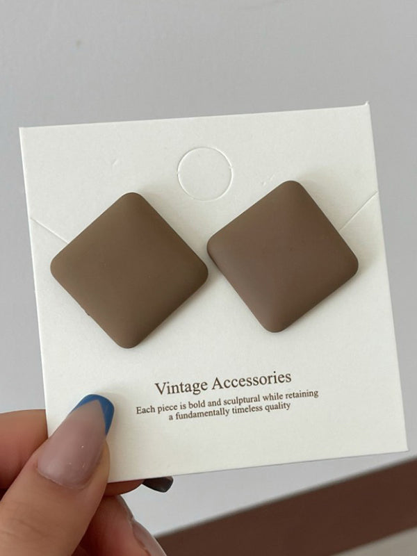 xakxx Simple Casual 4 Colors Geometric Earrings