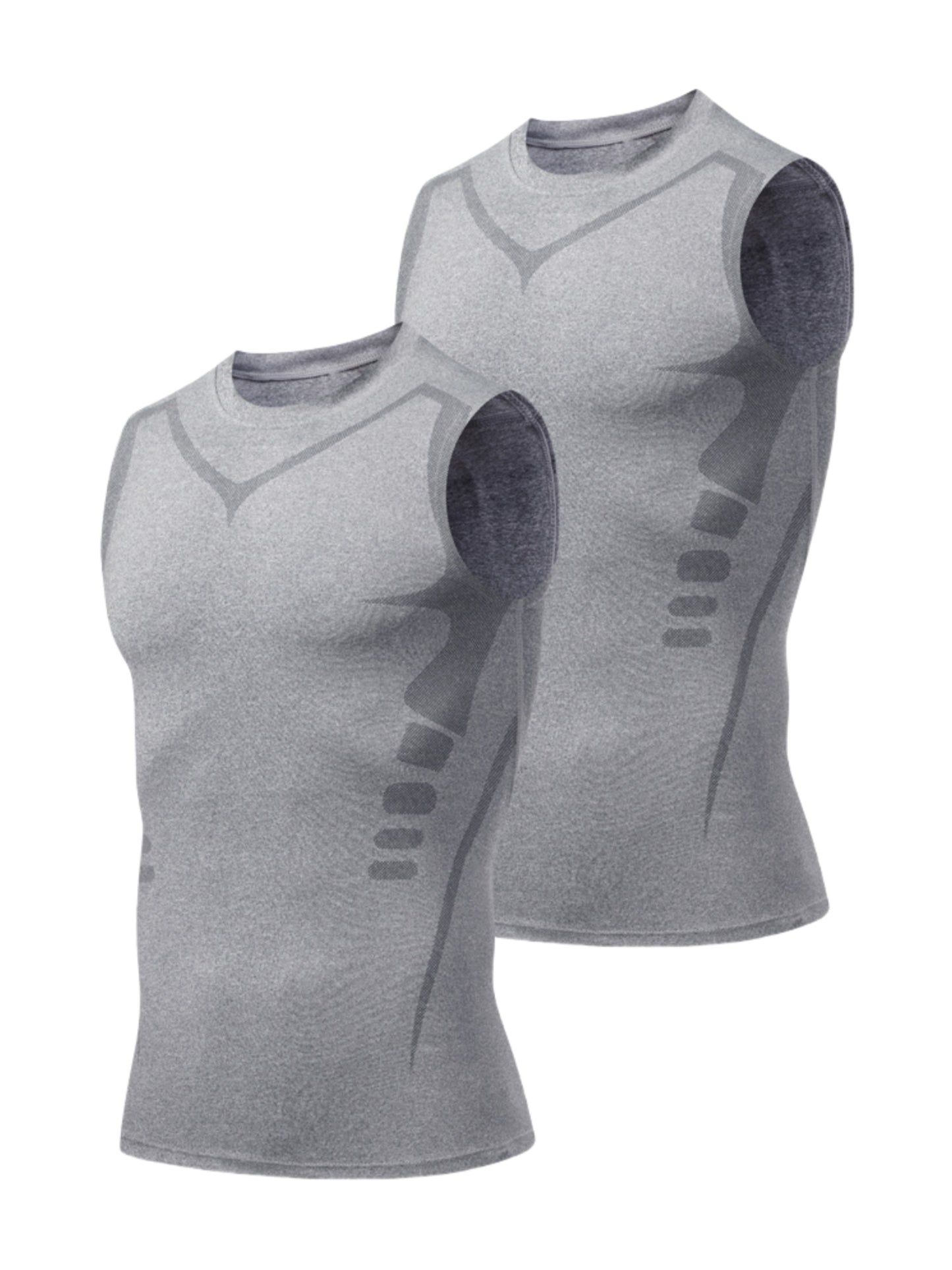 Buy 1 Get 1 Free, total of 2 pcs Men's Premium Quick-Dry Tank Top - Breathable Crew Neck Sleeveless Compression Vest with Moisture-Wicking Fabric, Four-Way Stretch, and Anti-Odor Technology - Ideal for Sports Events, Fitness Training, Ball Games, and Outd
