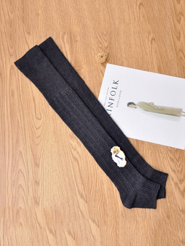 xakxx Casual Skinny Keep Warm Solid Color Leg Warmers Accessories