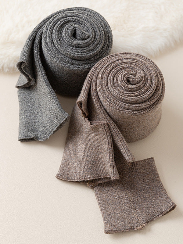 xakxx Wool Solid Color Leg Warmers Accessories