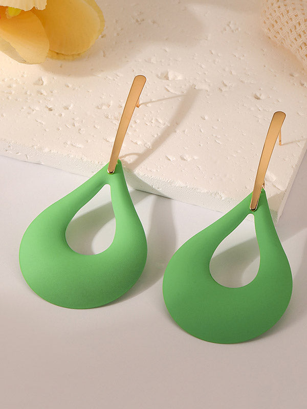 xakxx Geometric Hollow Drop Earrings