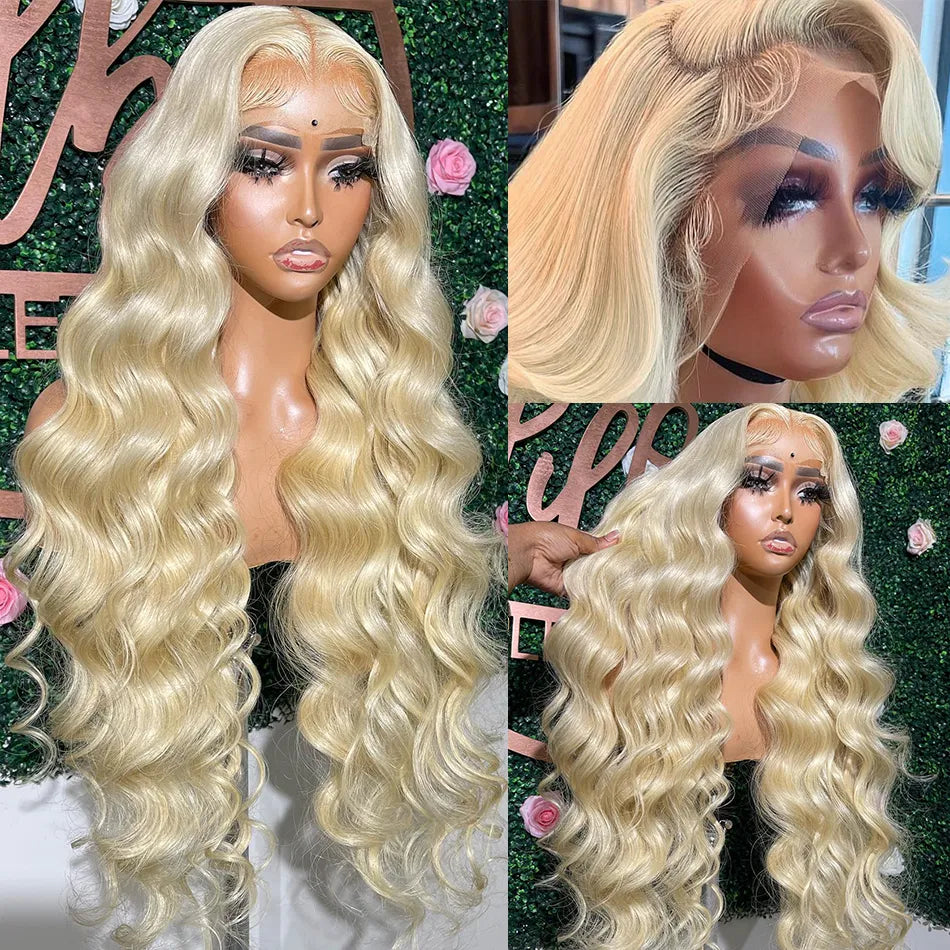 Brazilian Burgundy Red Colored Deep Wave Lace Frontal Wig HD Transparent lace front Wig Human Hair For Women Synthetic Lace Closure Wig