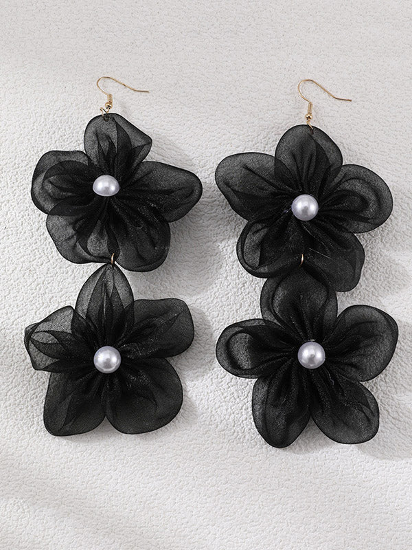 xakxx Three-Dimensional Flower Drop Earrings