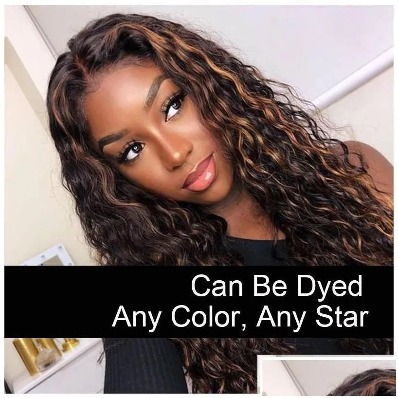 Lace Wigs Loose Curl 250 Density 13X6 Front Human Hair 360 Frontal Wig Brazilian Remy Water Wave 30 Inch Fl You May Drop Delivery Pr Dhvyd