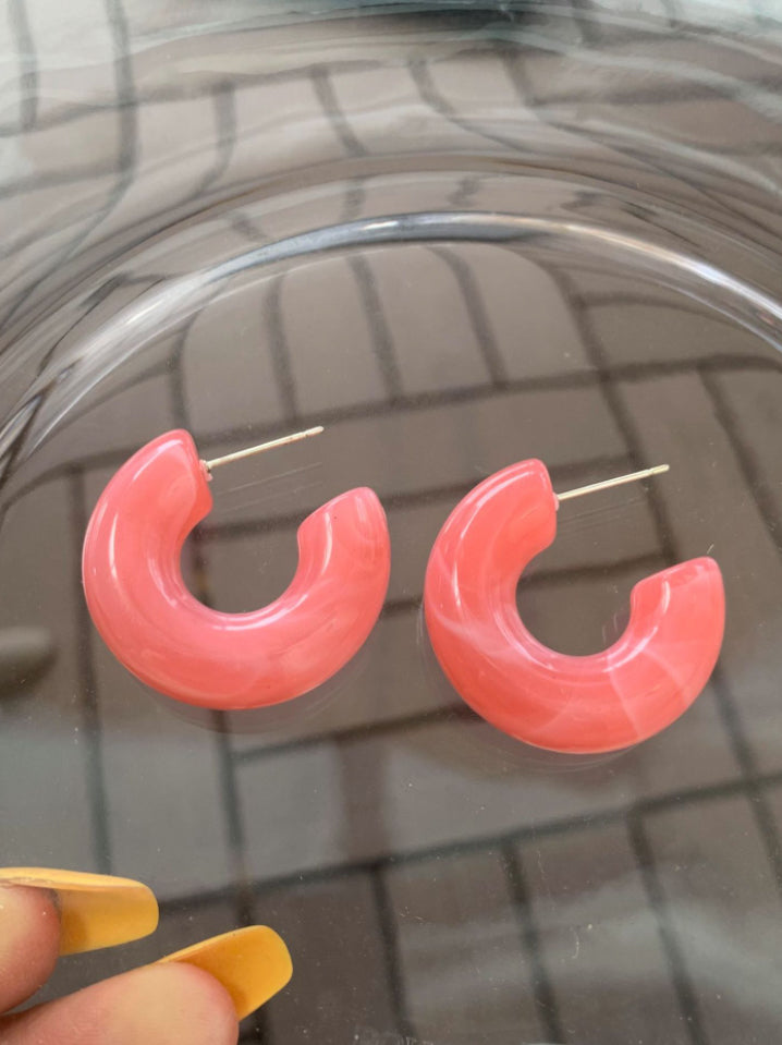 xakxx Simple Chic 10 Colors Acrylic Geometric Earrings