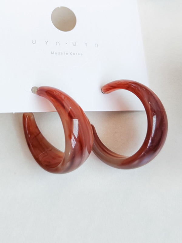 xakxx Vintage Geometric 6 Colors Acrylic Earring