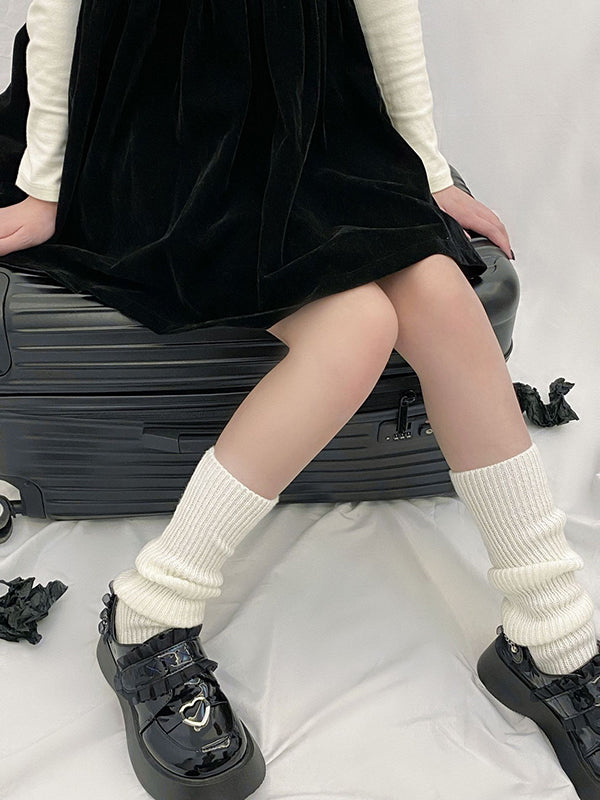 xakxx Casual Solid Color Leg Warmers Accessories