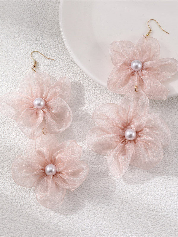 xakxx Three-Dimensional Flower Drop Earrings