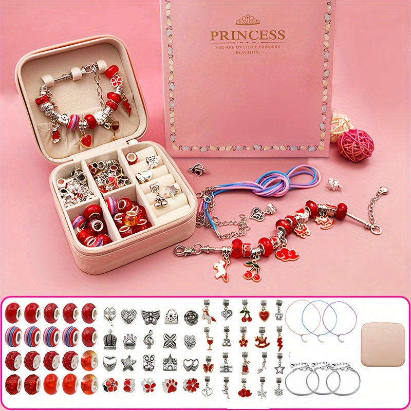 1set Christmas Gift Box Series Set, Creative Children's DIY Bracelet Jewelry, Family Christmas Gift For Friends