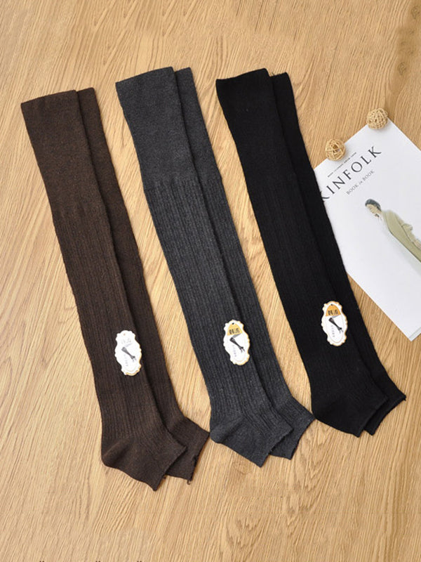 xakxx Casual Skinny Keep Warm Solid Color Leg Warmers Accessories
