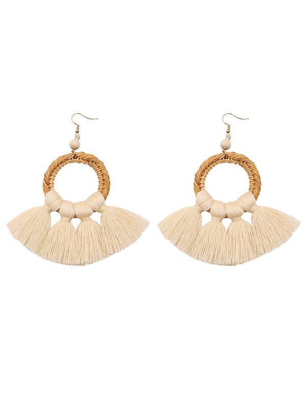 xakxx Tasseled Knitting Bohemia Earrings