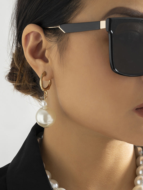 xakxx Beaded Pearls Drop Earrings Earrings Accessories