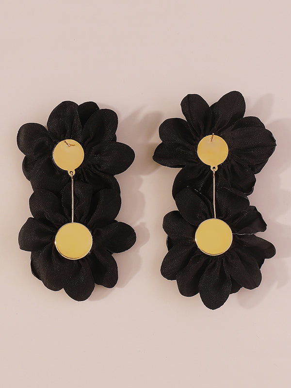xakxx Three-Dimensional Flower Drop Earrings