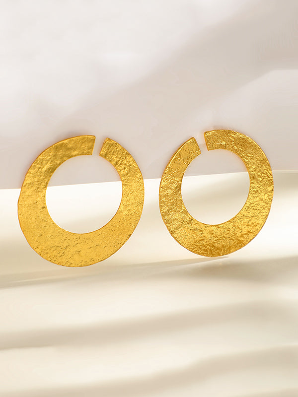 xakxx Geometric Hollow Solid Color Drop Earrings