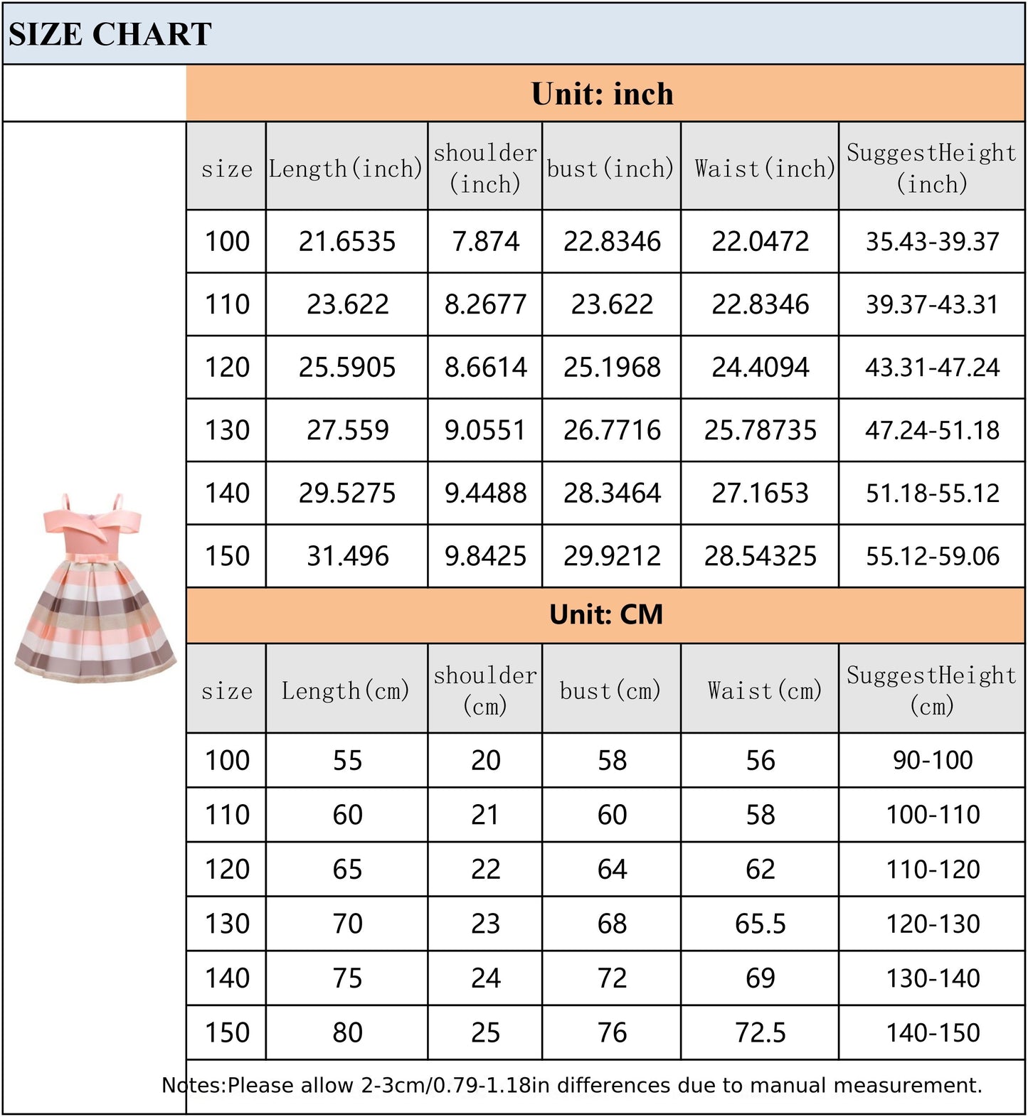 Knee-High Off-the-Shoulder Color Block Pleated Princess Dress for Girls - Sleeveless, Flared Hem, Cotton Lined, Non-Stretch Polyester Fabric, Hand Wash Only - Perfect for Piano Performance, Wedding, Birthday Party, and Evening Occasions