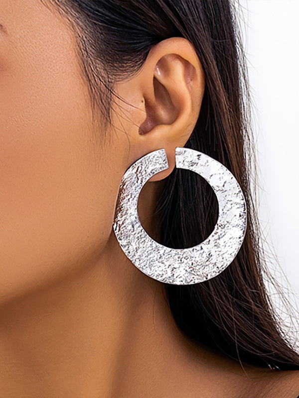 xakxx Geometric Hollow Solid Color Drop Earrings