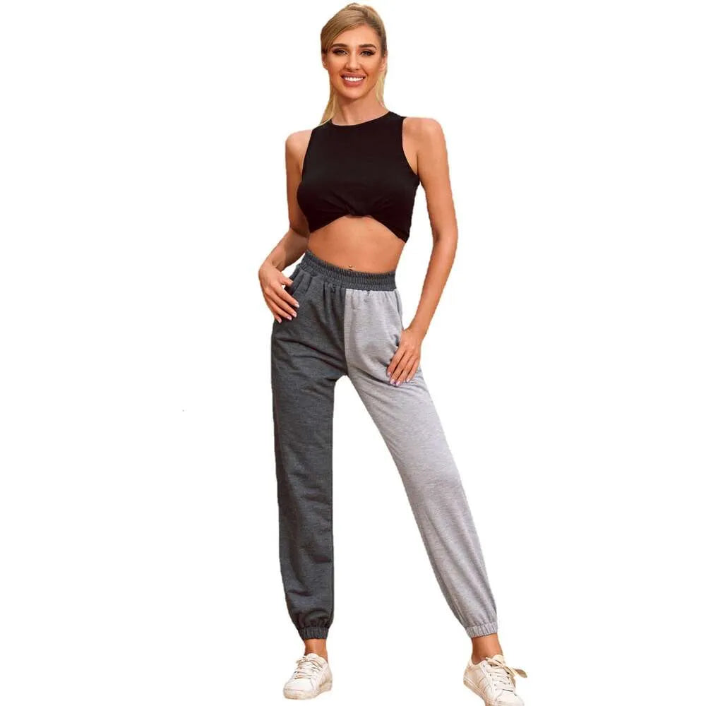 women's INS Colored Knitted Elastic Casual Sports Leggings