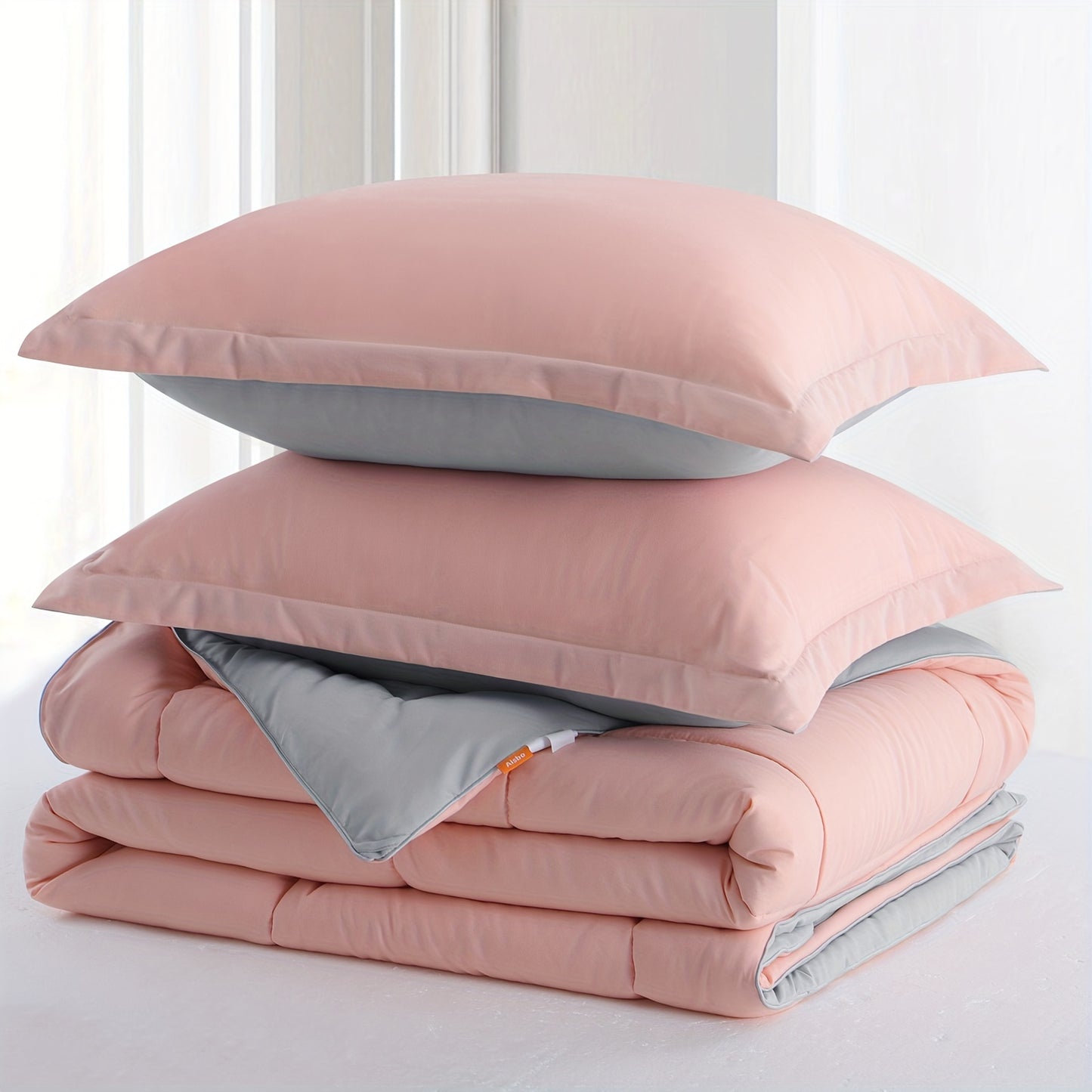 2/3pcs Luxurious Reversible Down Alternative Comforter Set - Ultra Soft, Lightweight, and Breathable for All Seasons - Includes 1 Pillow Sham, Hypoallergenic, Easy Care, and Machine Washable