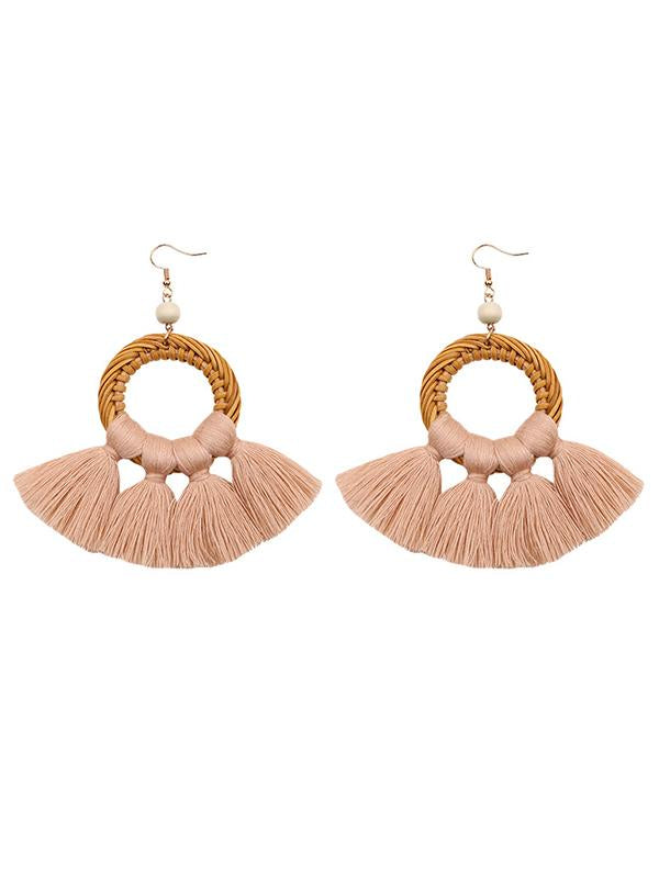 xakxx Tasseled Knitting Bohemia Earrings