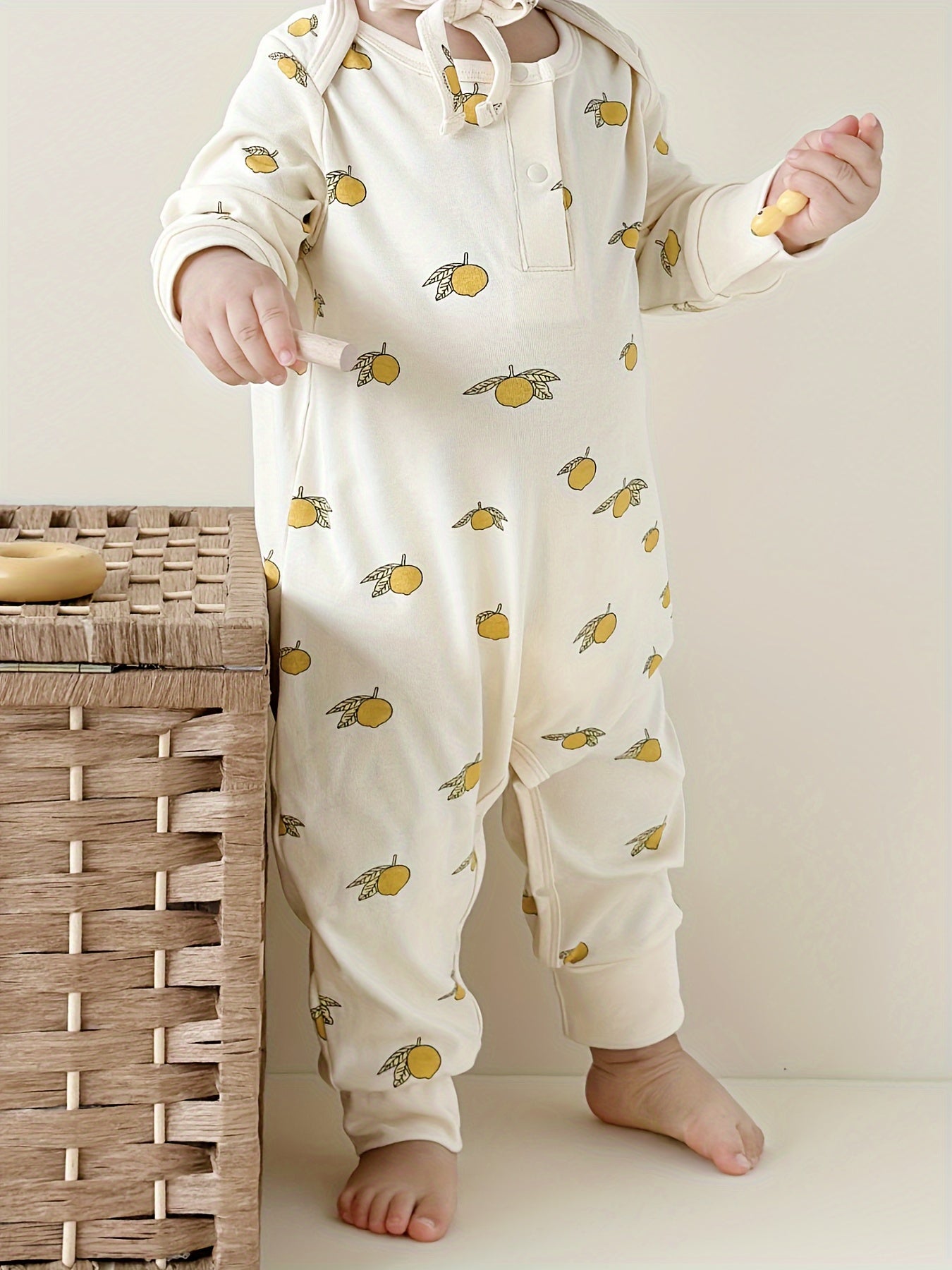 Baby Boy Autumn And Winter Christmas Cute Carton Print Long-sleeved Jumpsuit, Baby Newborn Clothes