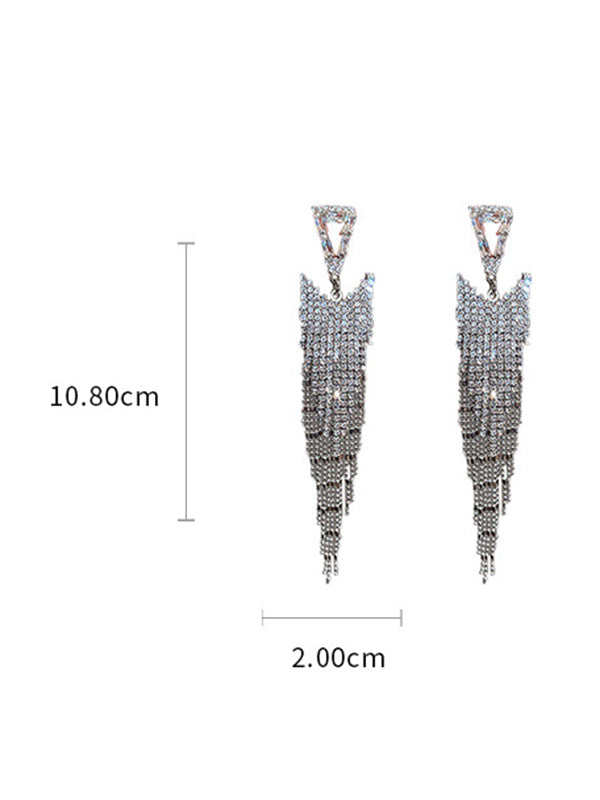 xakxx Original Statement Rhinestone Geometric Earrings