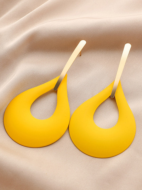 xakxx Geometric Hollow Drop Earrings