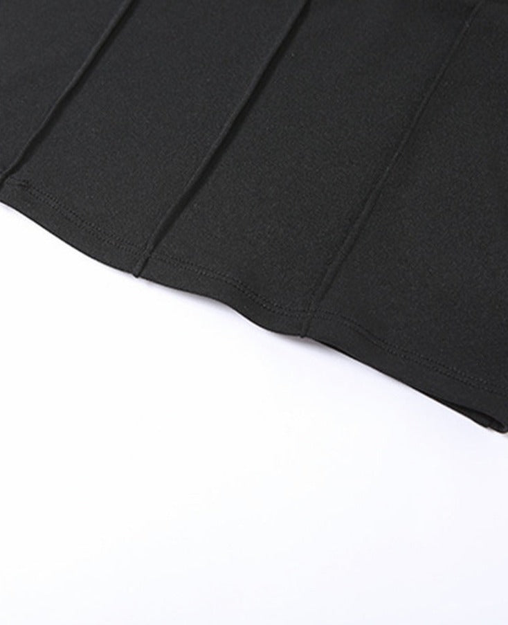 Purpdrank - Office Lady Black Pant Suits Tracksuit Women Strap Corset Crop Tops And High Waist Pants Two Piece Set Urban Outfits