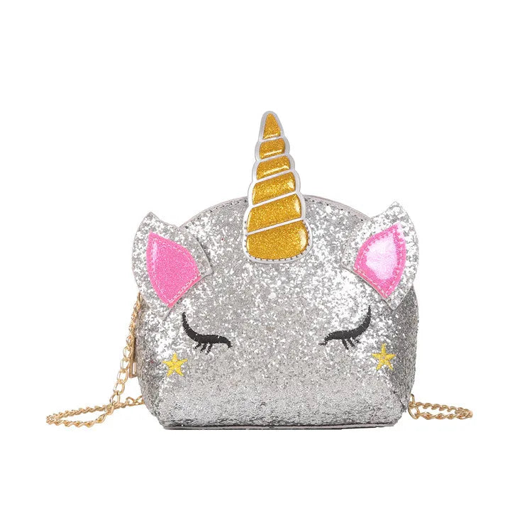 5 styles Chain Shoulder Bags Bling Sequins Cartoon Crossbody Purse kids Messenger coin party favor gift C6680