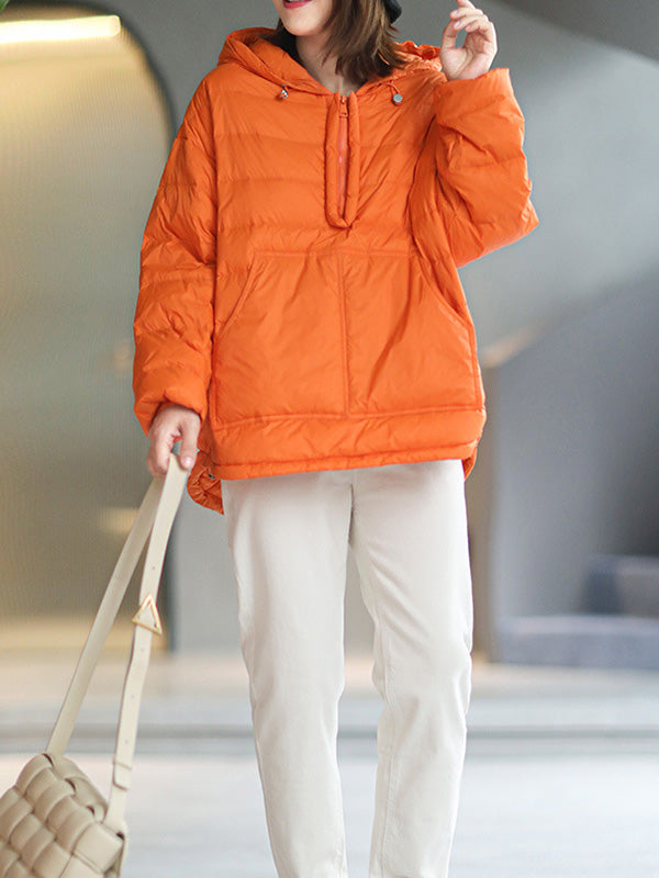 xakxx Original Solid Hooded Duck Down Coat