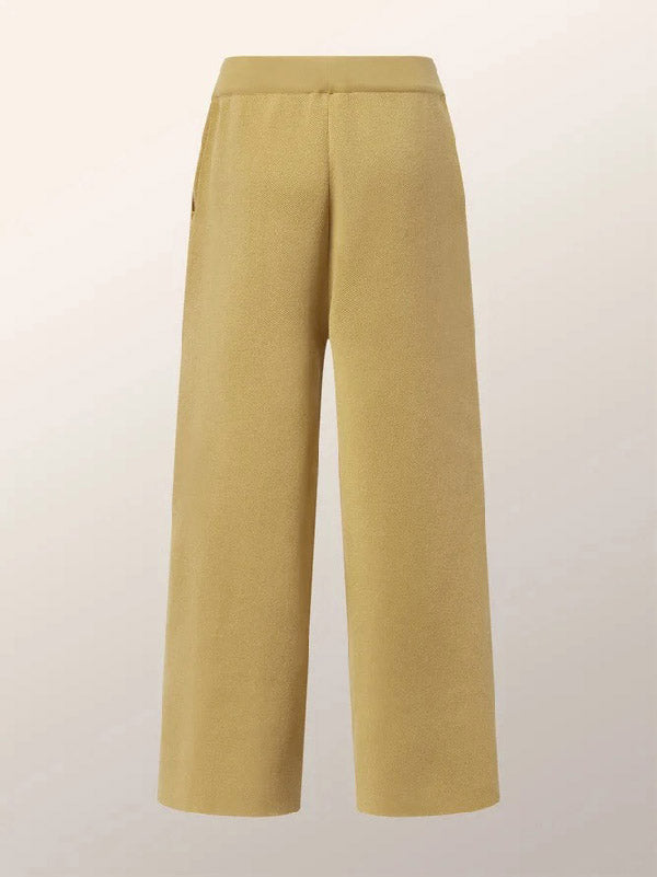 xakxx Ninth Pants Wide Leg Solid Color Pants Trousers