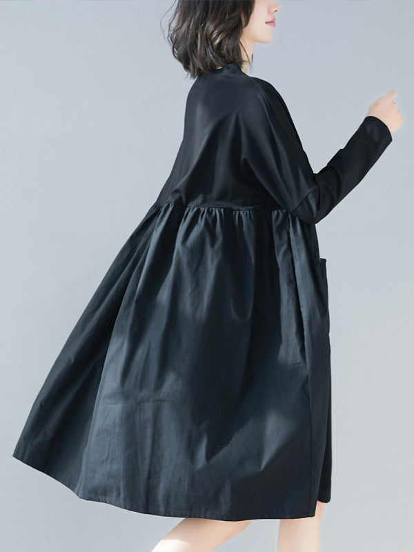 xakxx Original Split-Joint Long Sleeve Dress