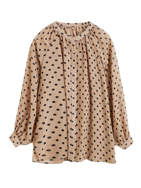 xakxx Original Casual Polka-Dot Blouse
