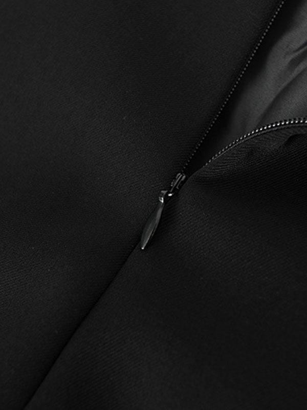 xakxx High Waisted Irregular Clipping Solid Color Culotte Shorts Bottoms