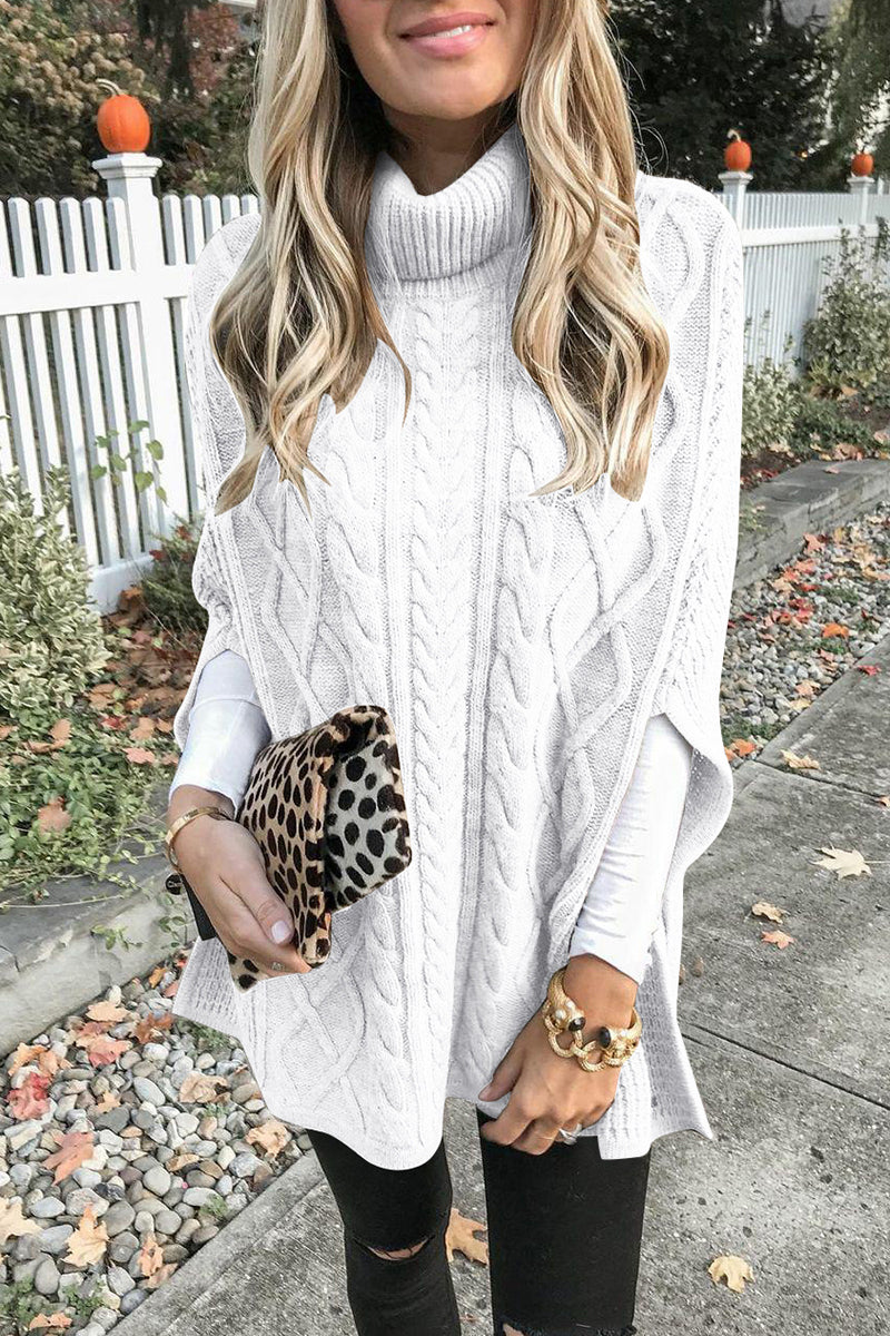 xakxx xakxx-Fashion Casual Solid Pullovers Turtleneck Tops