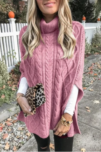 xakxx xakxx-Fashion Casual Solid Pullovers Turtleneck Tops