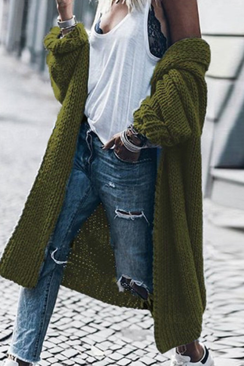 xakxx xakxx-Casual Retro Solid Patchwork Cardigan(5 Colors)
