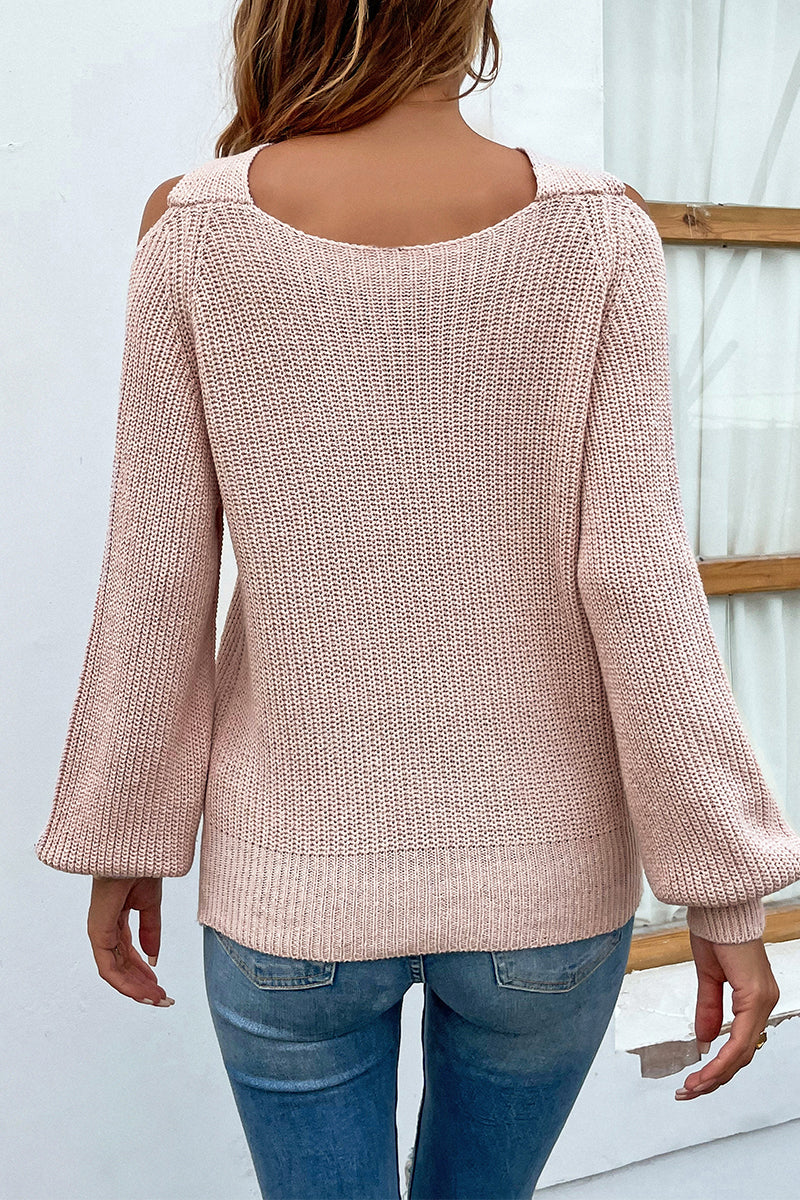 xakxx xakxx-Fashion Solid Solid Color Halter Sweaters(4 colors)