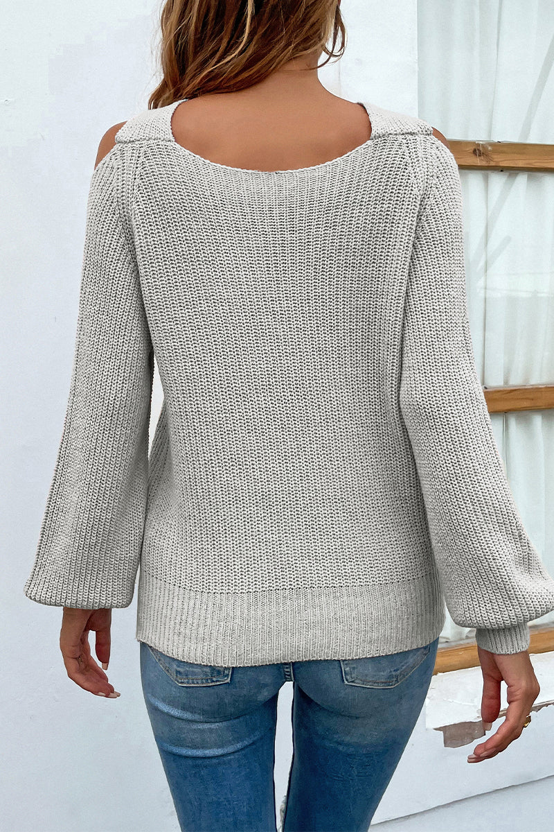 xakxx xakxx-Fashion Solid Solid Color Halter Sweaters(4 colors)