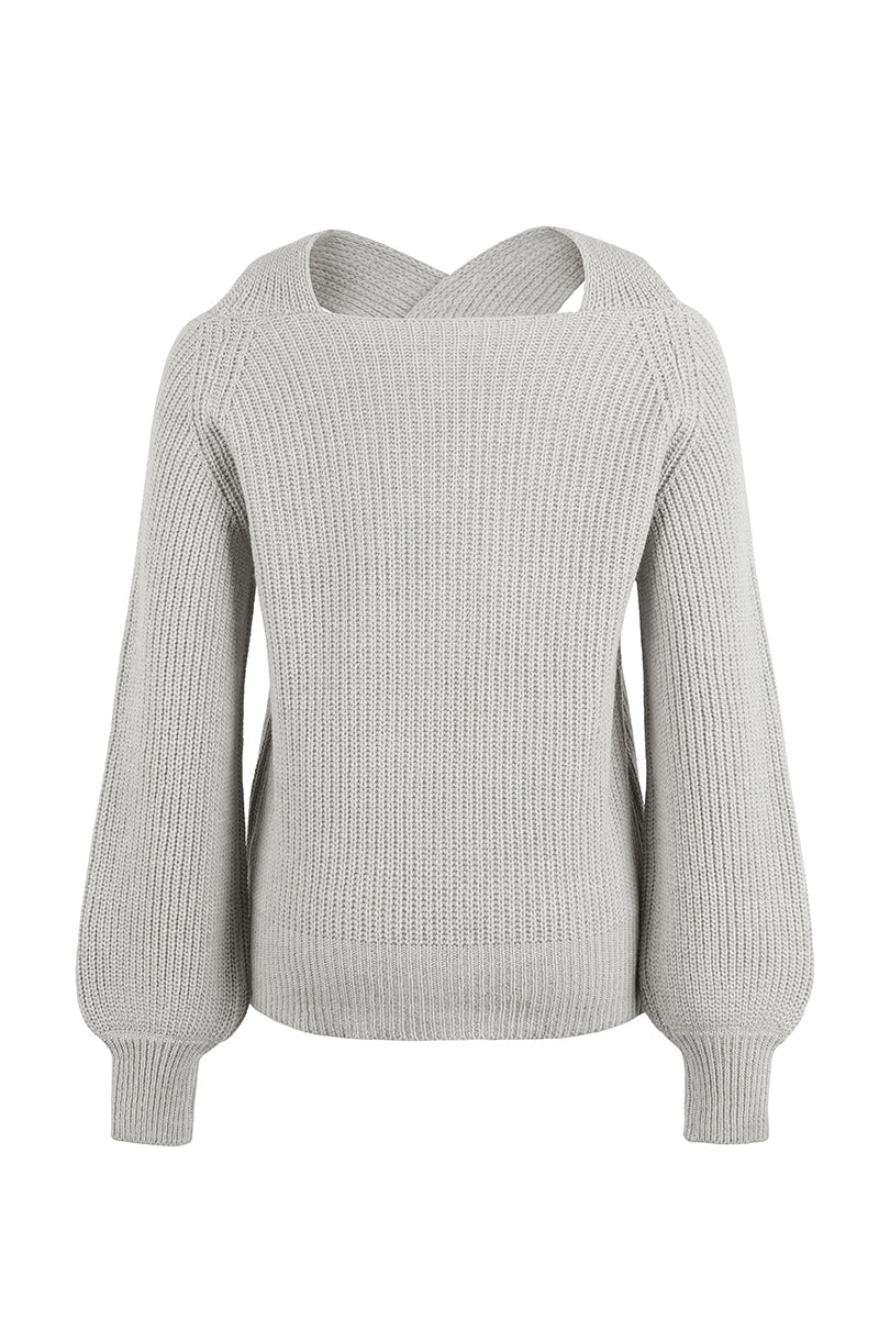 xakxx xakxx-Fashion Solid Solid Color Halter Sweaters(4 colors)