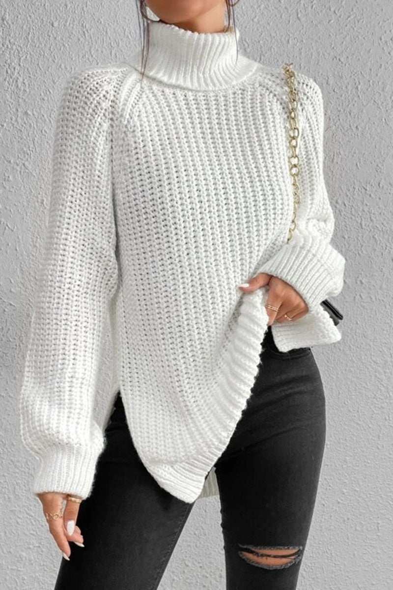 xakxx xakxx-Casual Solid Basic Turtleneck Sweaters(5 Colors)