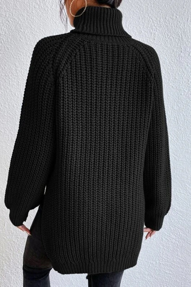xakxx xakxx-Casual Solid Basic Turtleneck Sweaters(5 Colors)