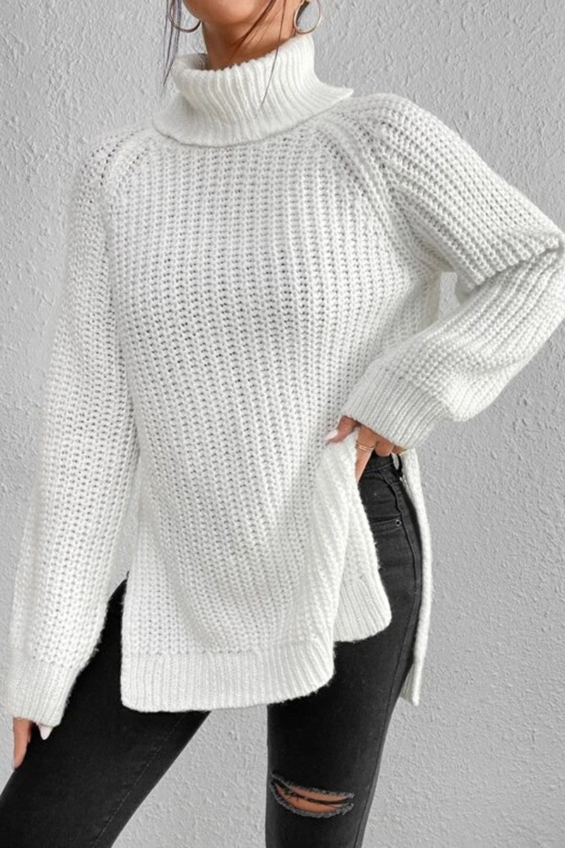 xakxx xakxx-Casual Solid Basic Turtleneck Sweaters(5 Colors)