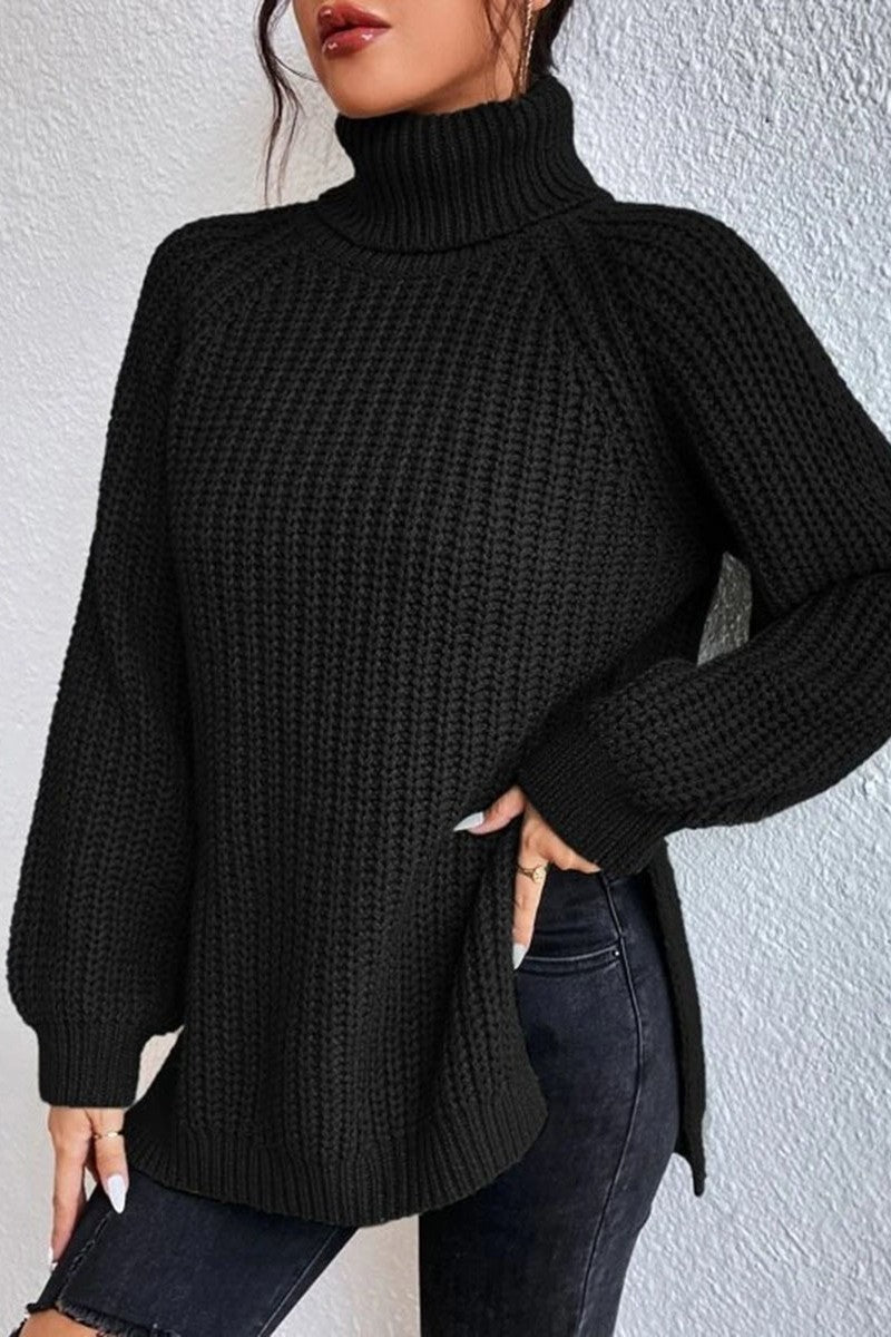 xakxx xakxx-Casual Solid Basic Turtleneck Sweaters(5 Colors)
