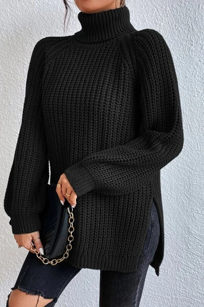 xakxx xakxx-Casual Solid Basic Turtleneck Sweaters(5 Colors)